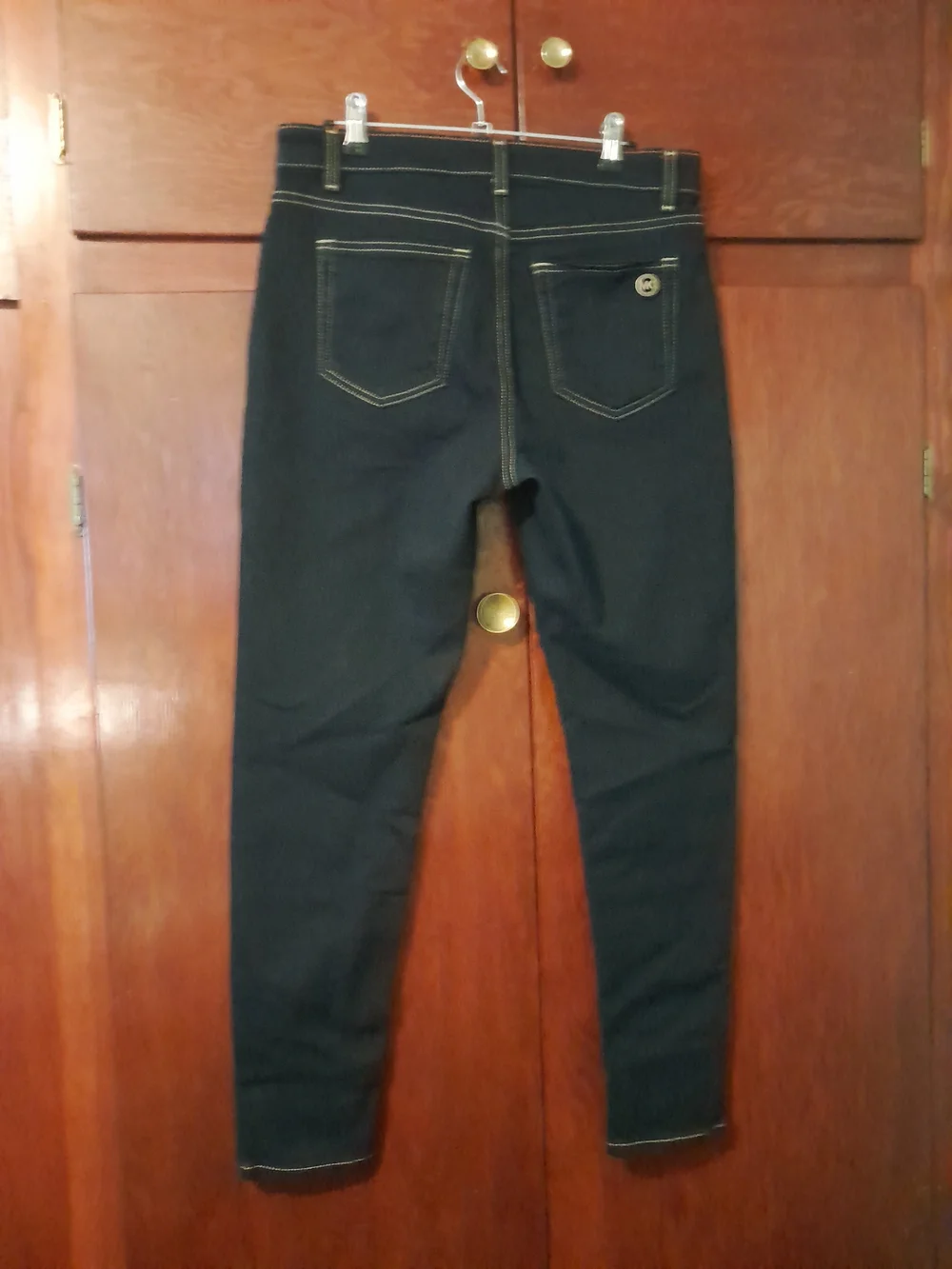 Michael Kors Women's Navy Skinny Stretch Jeans with Contrast Stitching